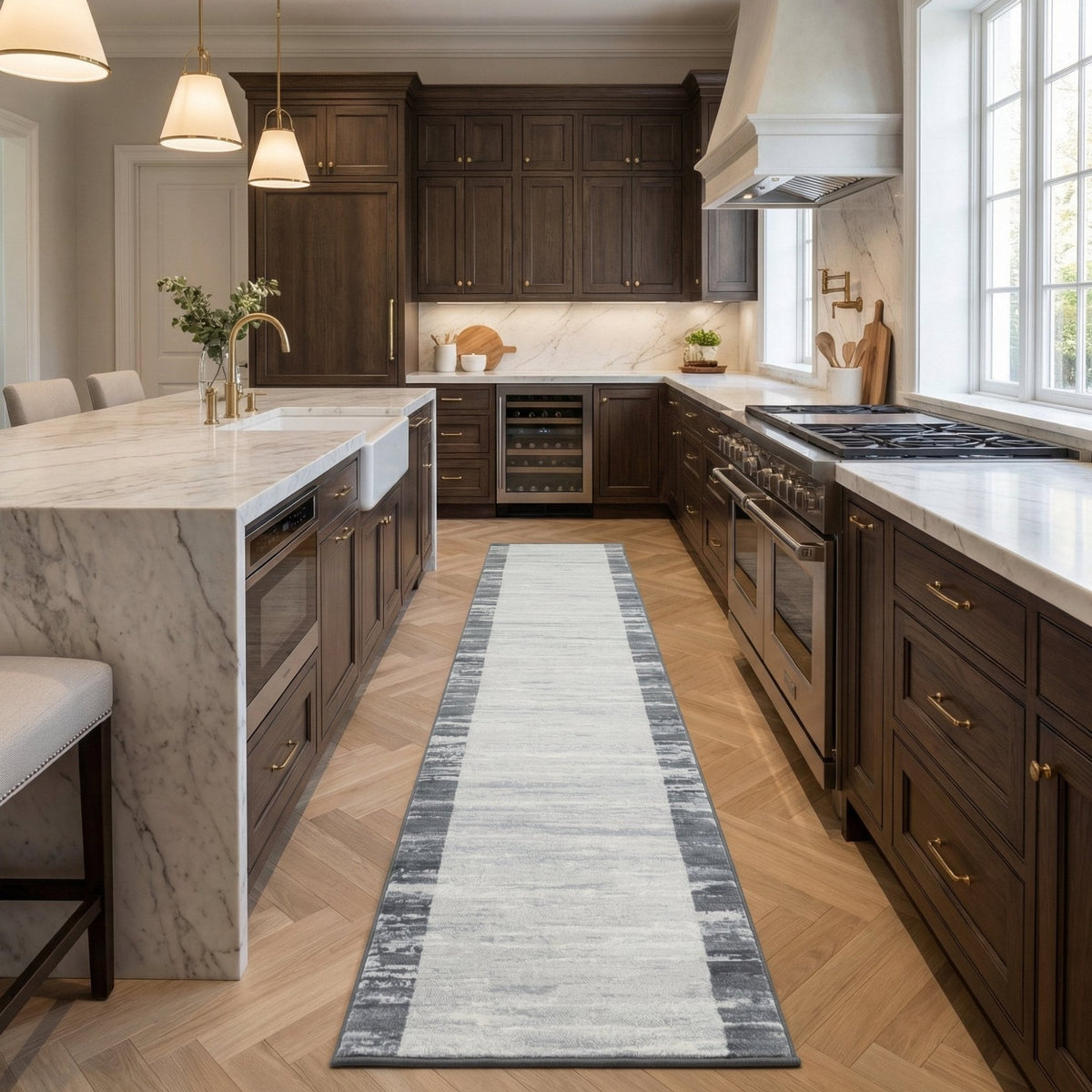 Eclipse Grey 79138-7696 Kitchen Runner