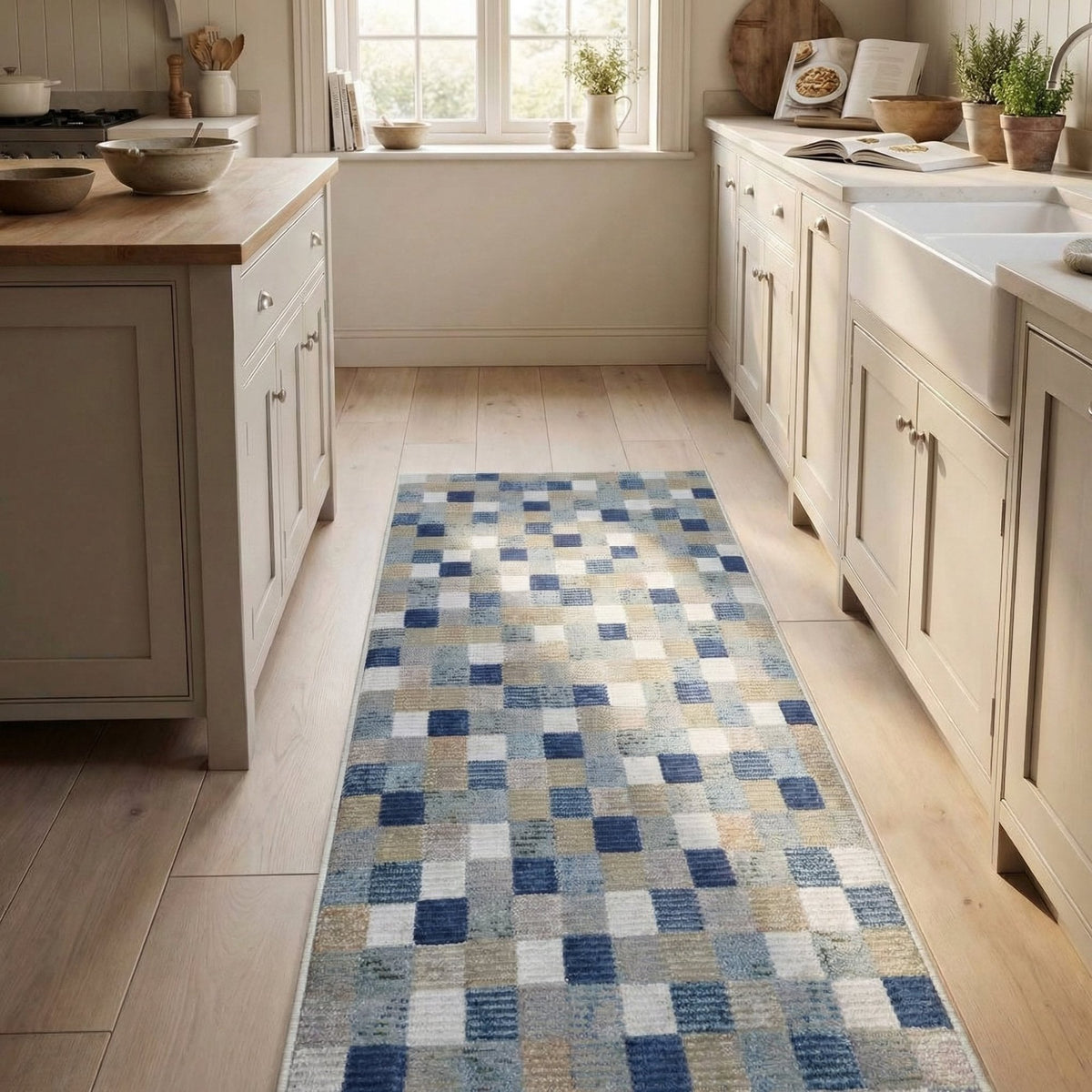 Eclipse Multi/Blue 63339-6121 Kitchen Runner
