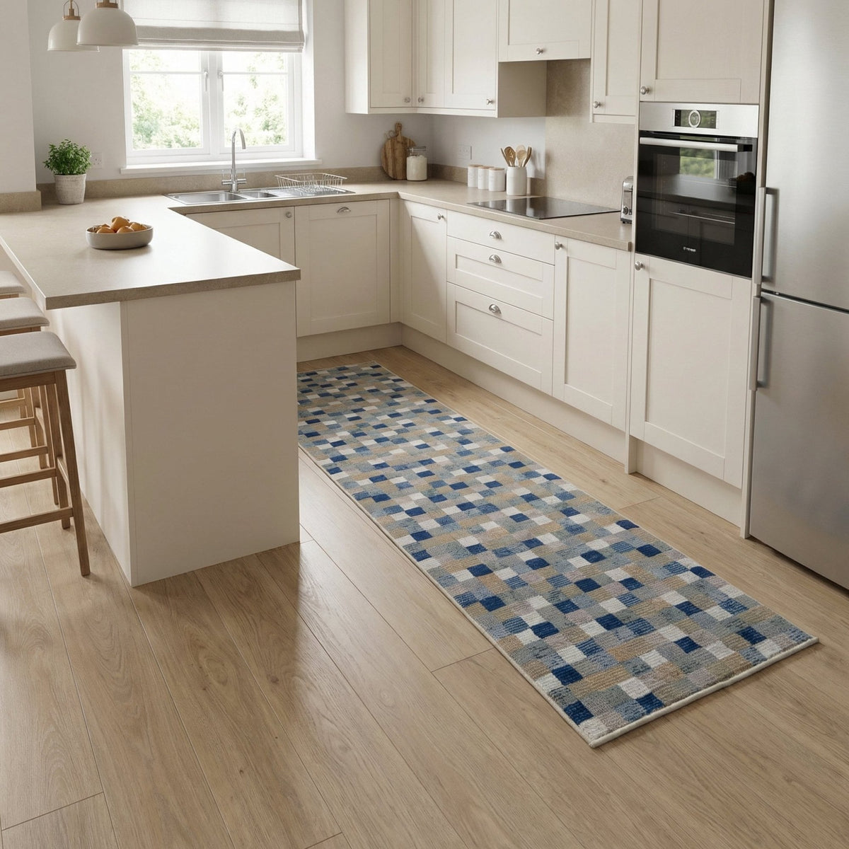 Eclipse Multi/Blue 63339-6121 Kitchen Runner