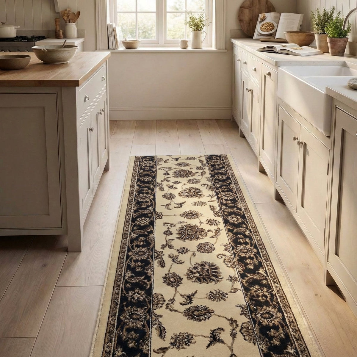 Legacy Cream/Brown 58020-160 Kitchen Runner