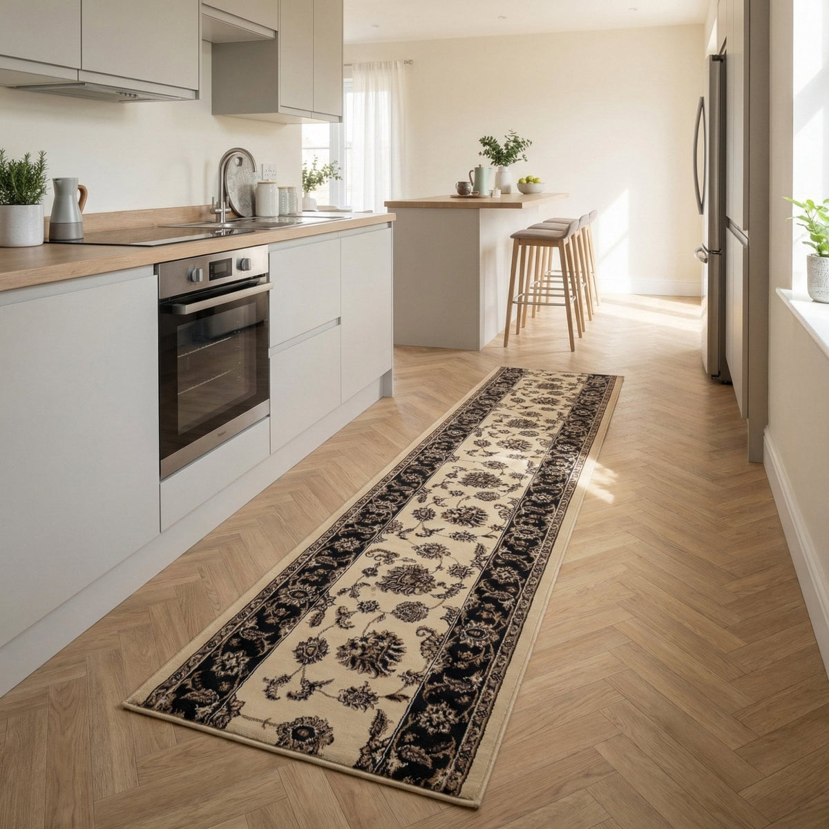 Legacy Cream/Brown 58020-160 Kitchen Runner