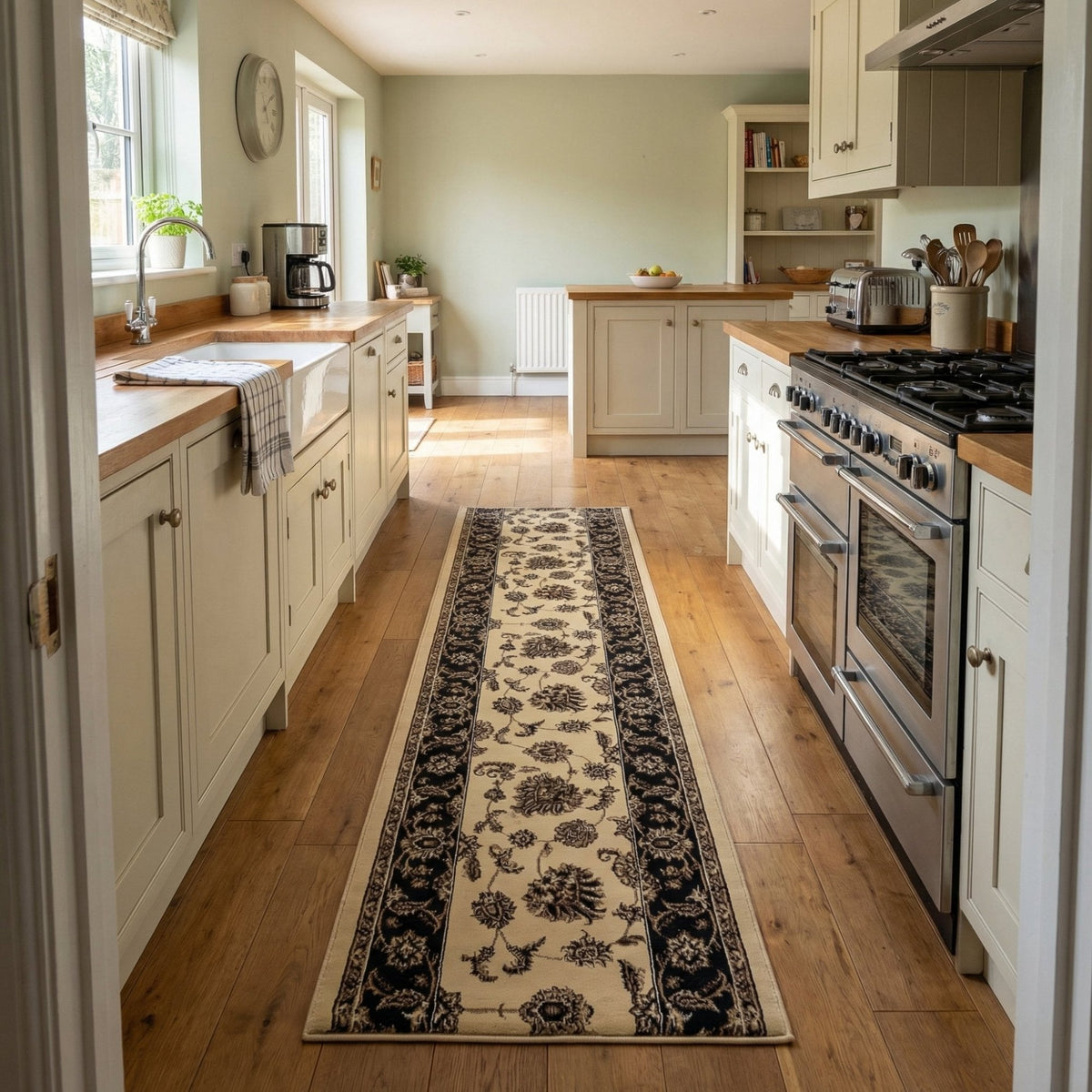 Legacy Cream/Brown 58020-160 Kitchen Runner