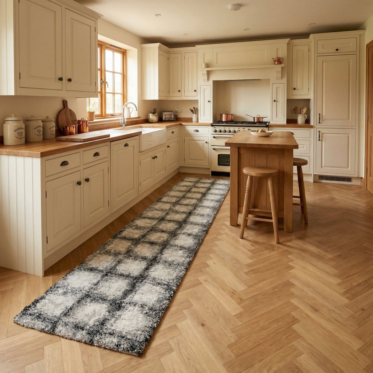 Mehari Black/White 23095-6248 Kitchen Runner