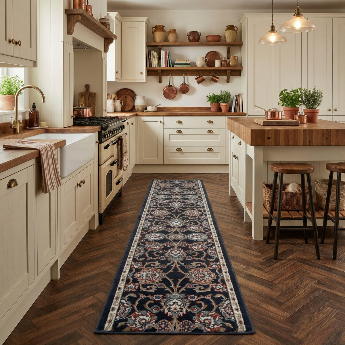 Melody Anthracite 985020-558 Kitchen Runner
