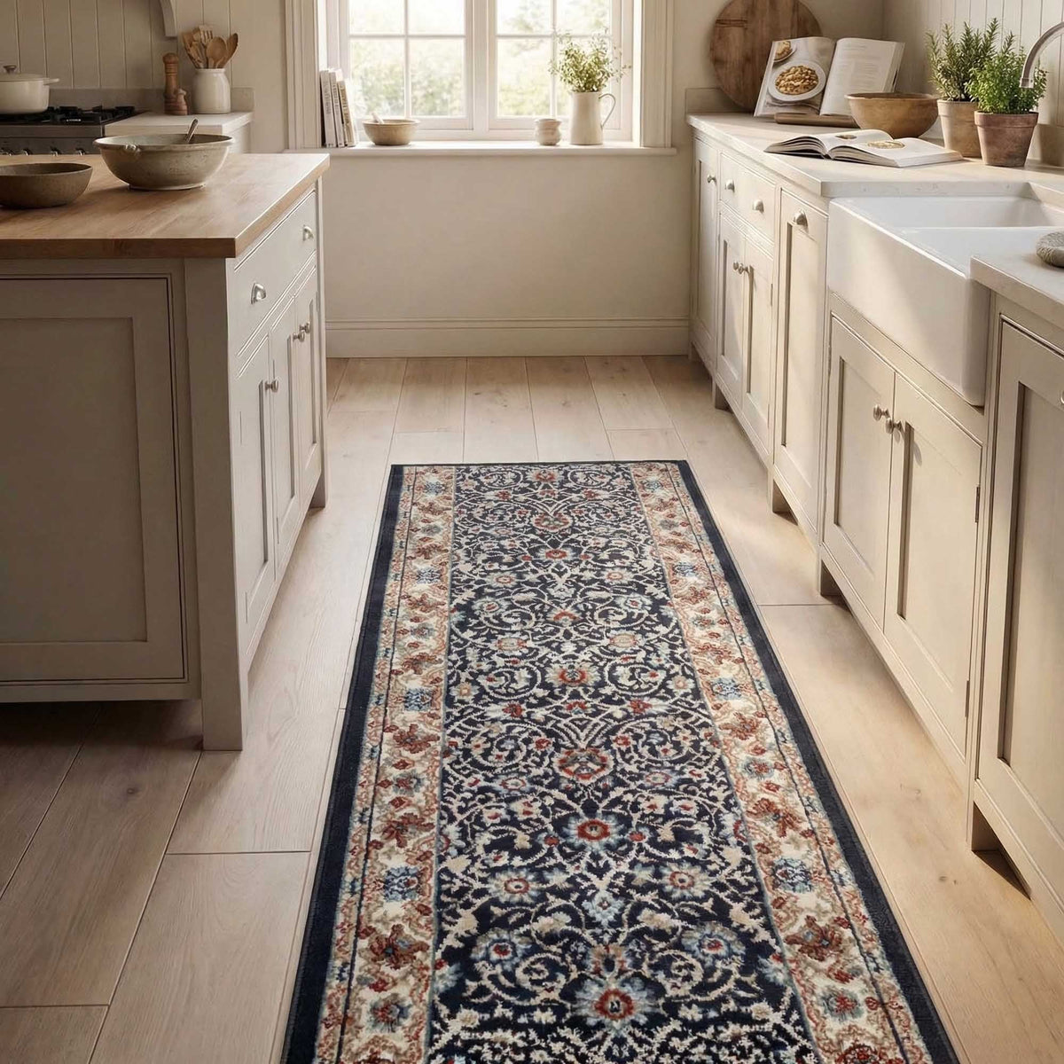 Melody Anthracite Ivory 985022-558 Kitchen Runner