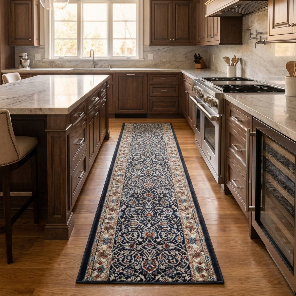 Melody Anthracite Ivory 985022-558 Kitchen Runner