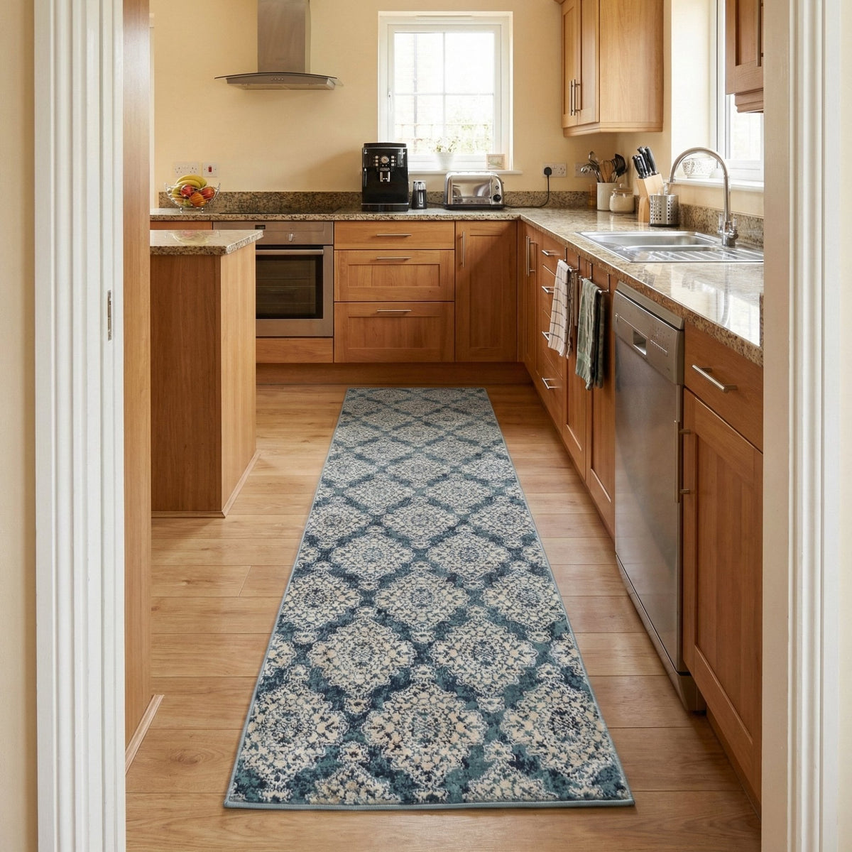 Melody Blue 985015-119 Kitchen Runner