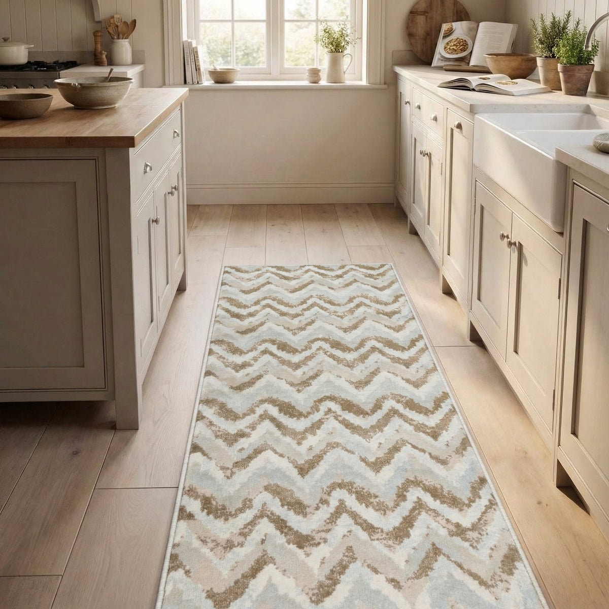 Melody Ivory/Beige 985018-117 Kitchen Runner