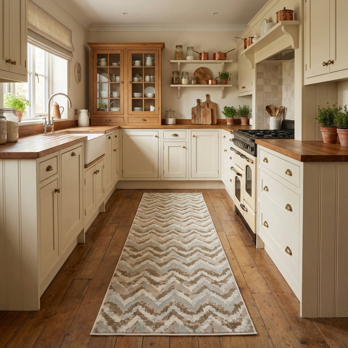 Melody Ivory/Beige 985018-117 Kitchen Runner