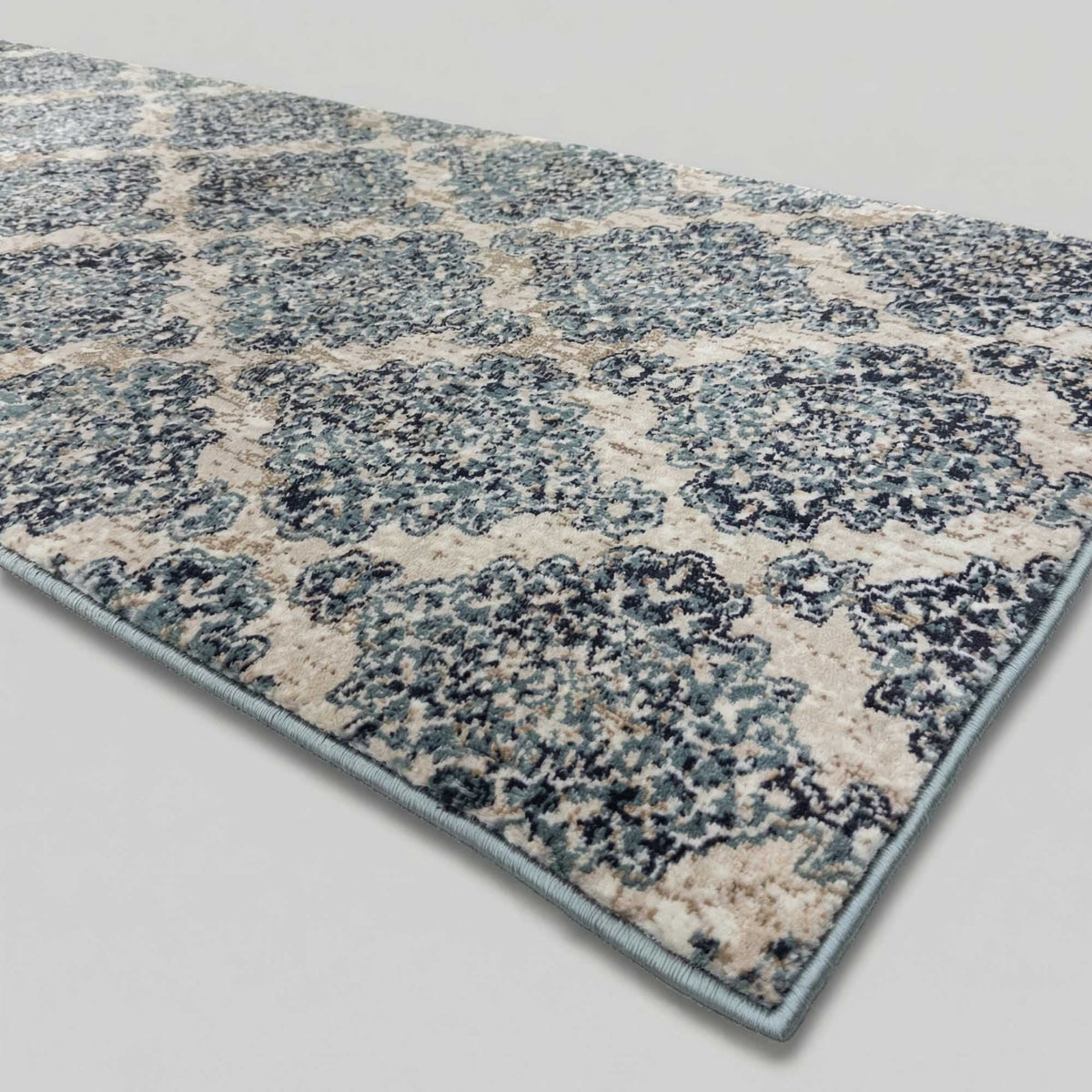 Melody Ivory/Blue 985015-117 Kitchen Runner