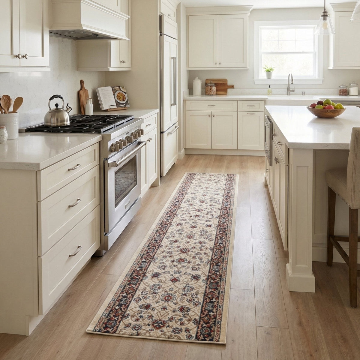 Melody Ivory Red 985022-414 Kitchen Runner