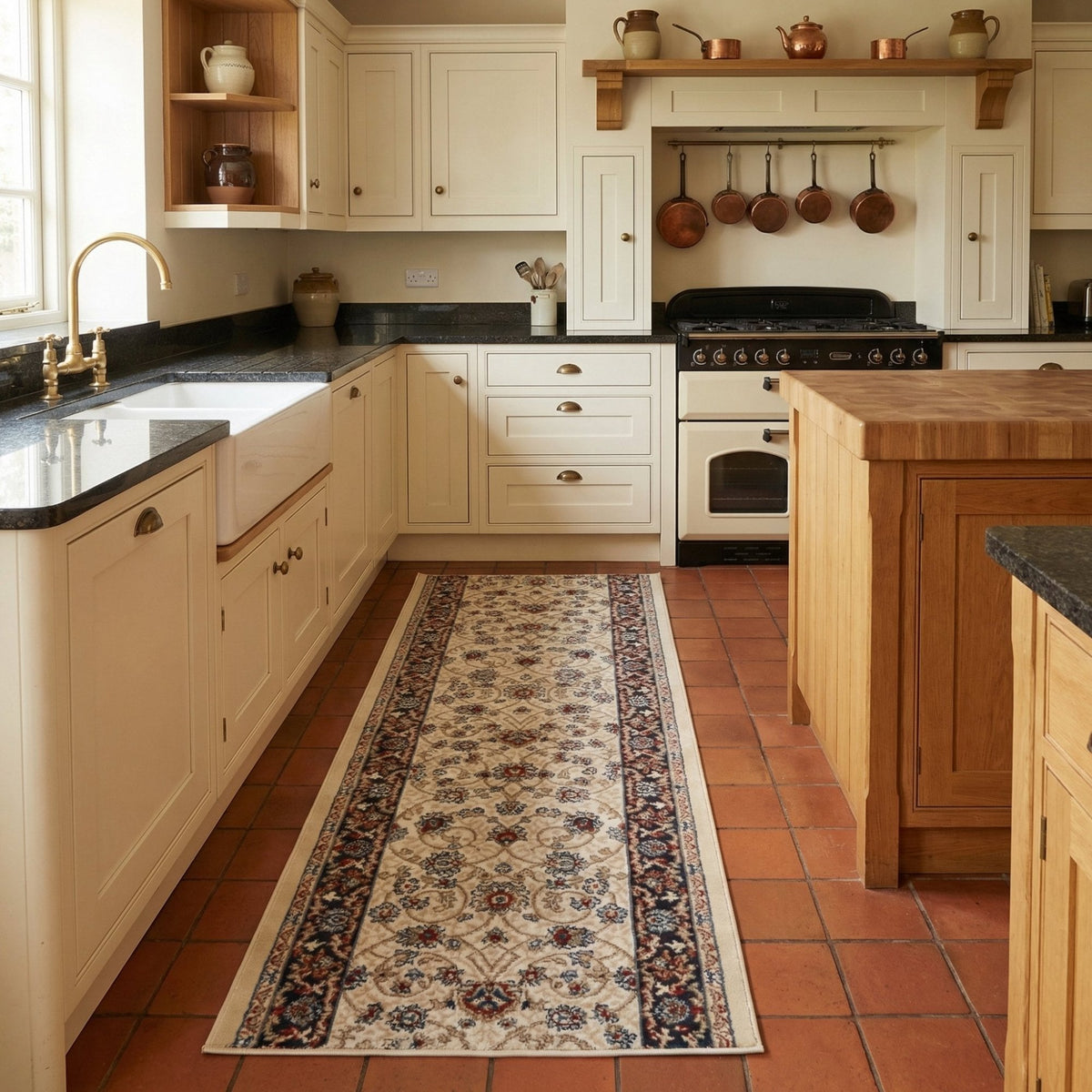 Melody Ivory Red 985022-414 Kitchen Runner