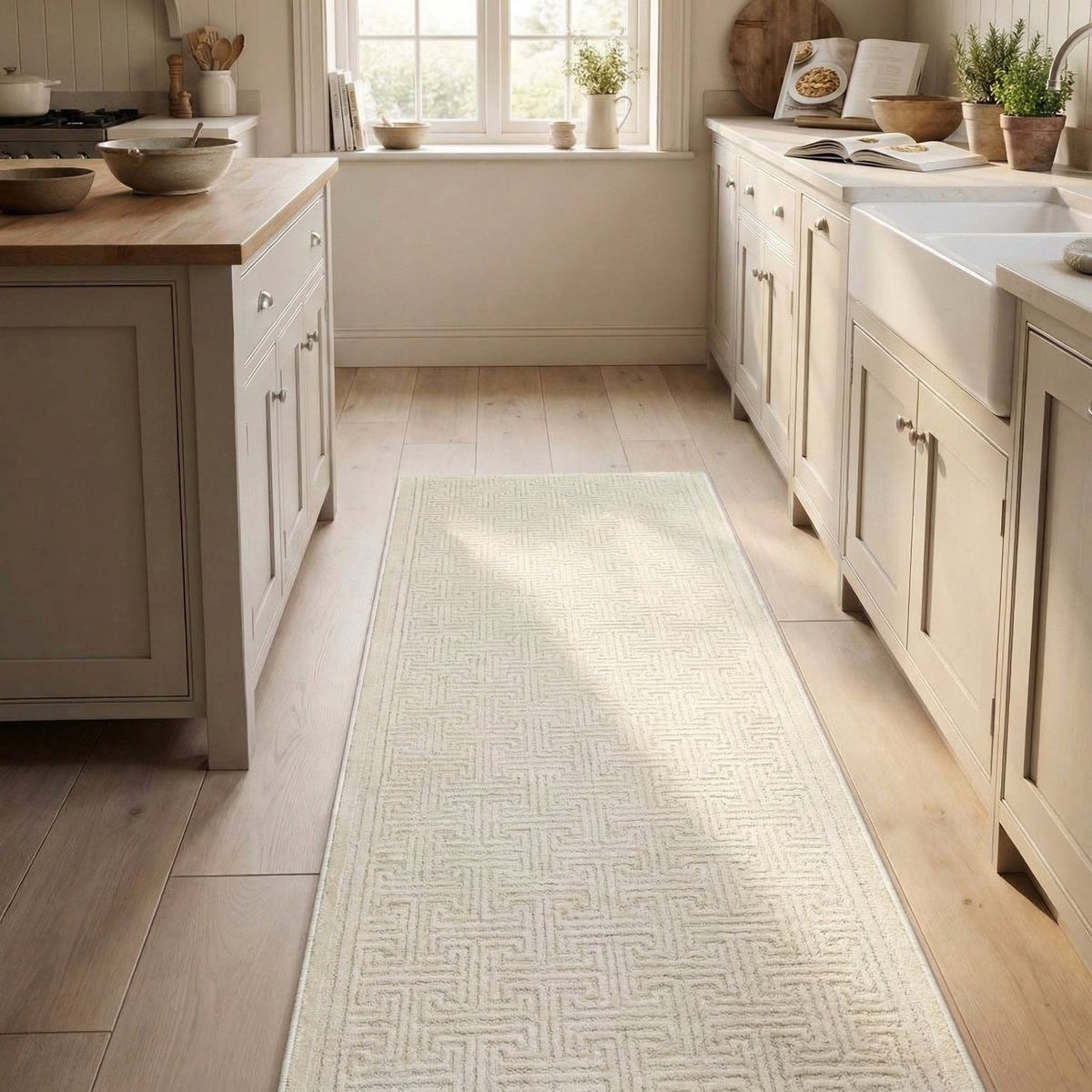 Timeless Beige 6922-800 Kitchen Runner