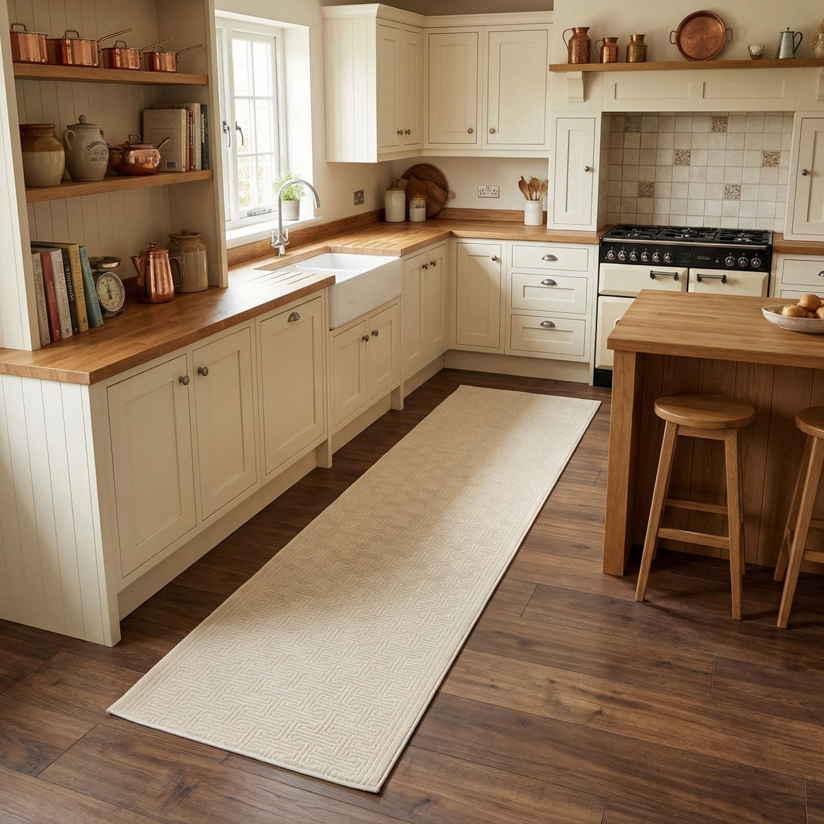 Timeless Beige 6922-800 Kitchen Runner