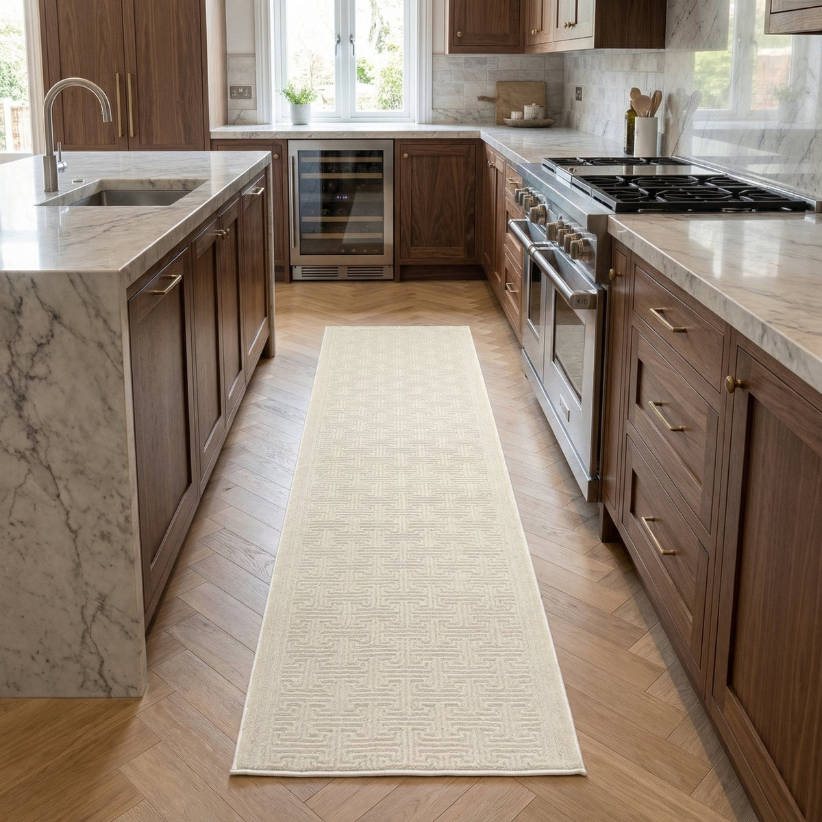Timeless Beige 6922-800 Kitchen Runner
