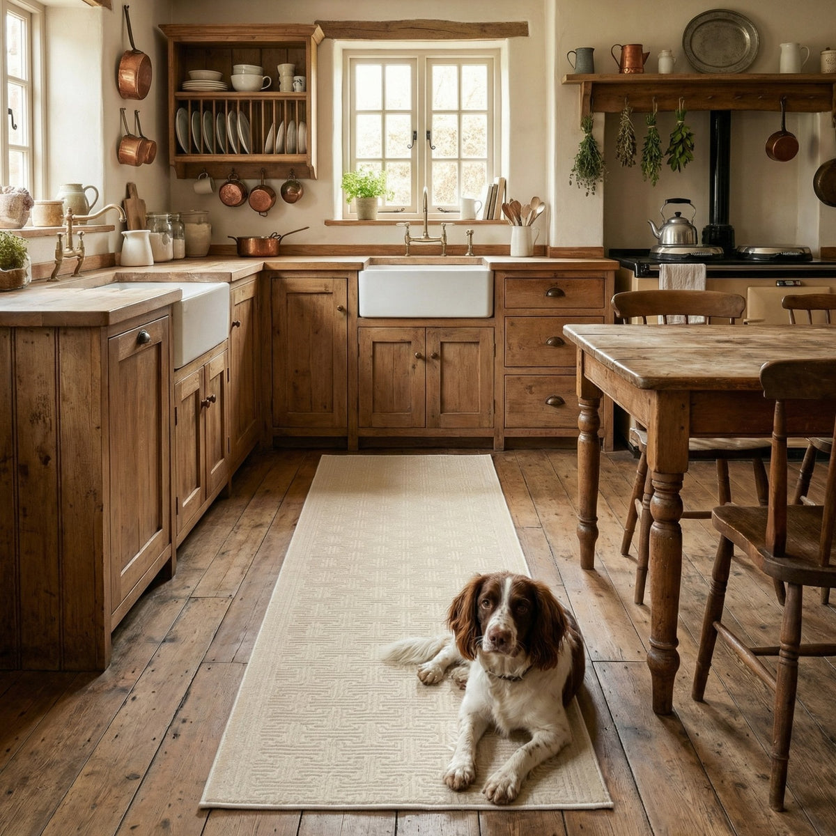 Timeless Beige 6922-800 Kitchen Runner