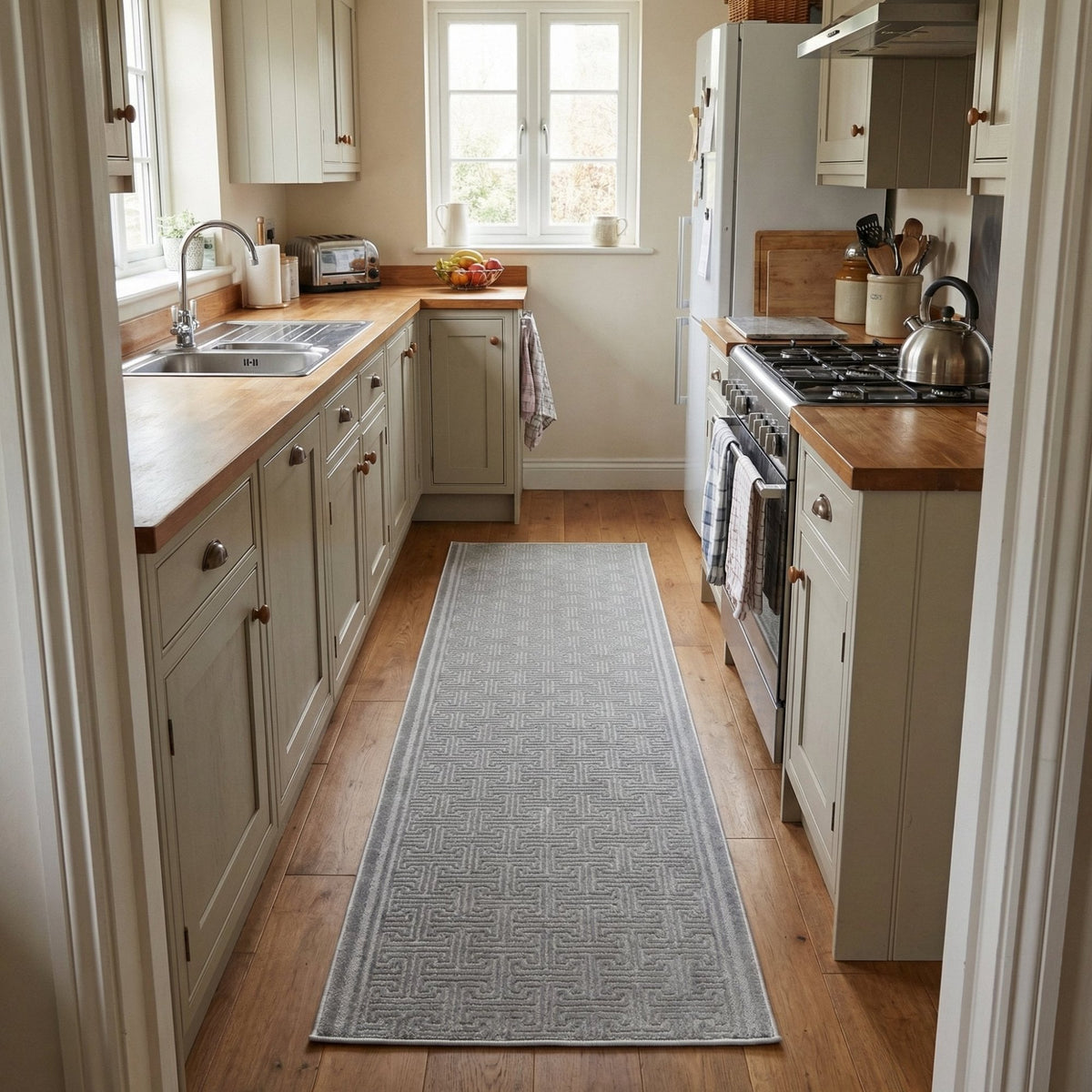 Timeless Grey 6930-900 Kitchen Runner