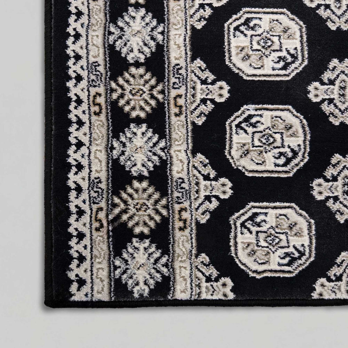Ancient Garden Black/Ivory 57102-3636 Tapis de couloir