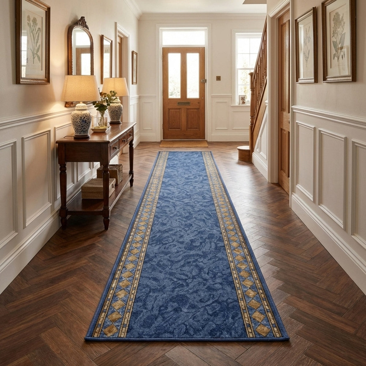 Cheops Blue  Hall Runner