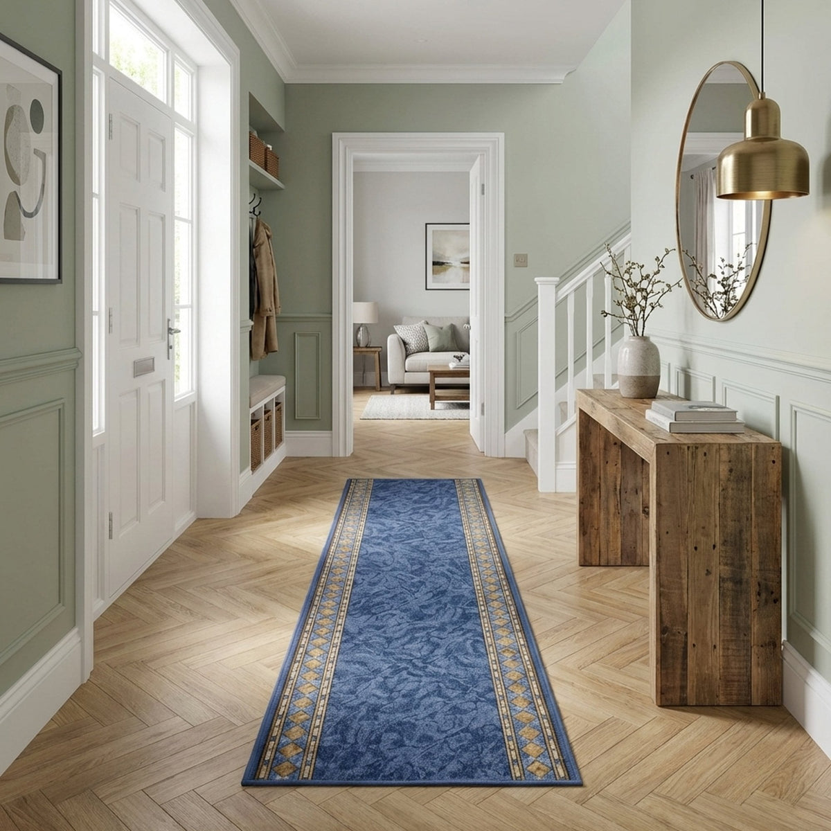 Cheops Blue  Hall Runner