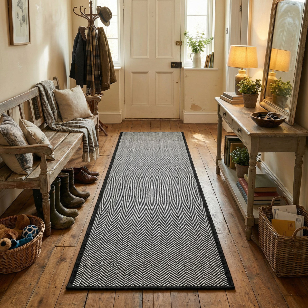 Illusion Black A Hall Runner