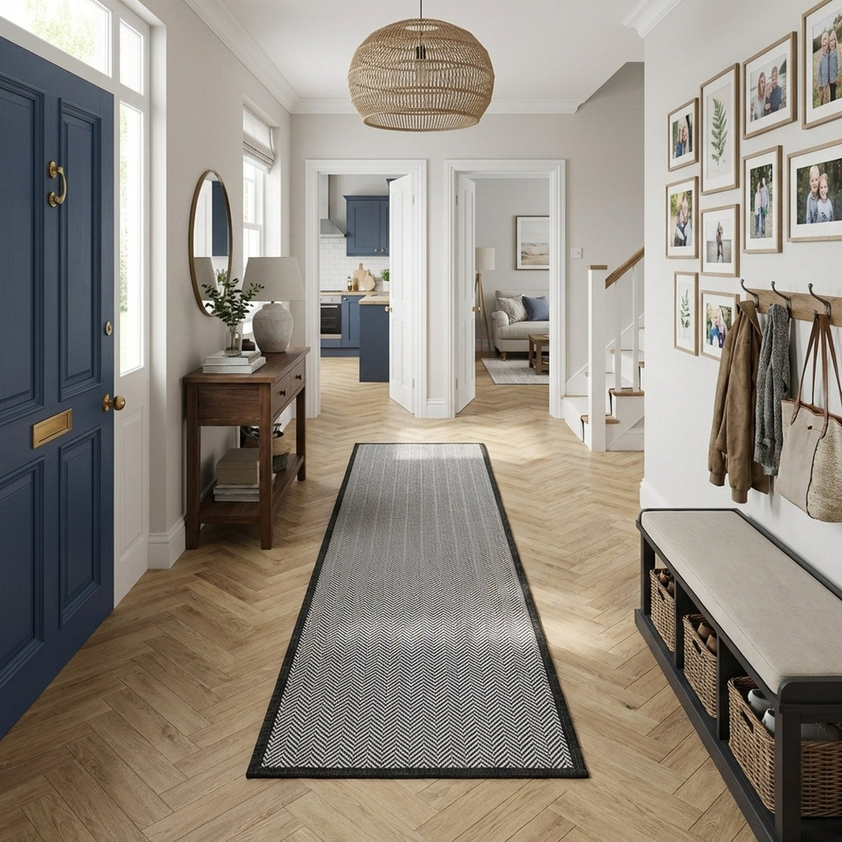 Illusion Black A Hall Runner
