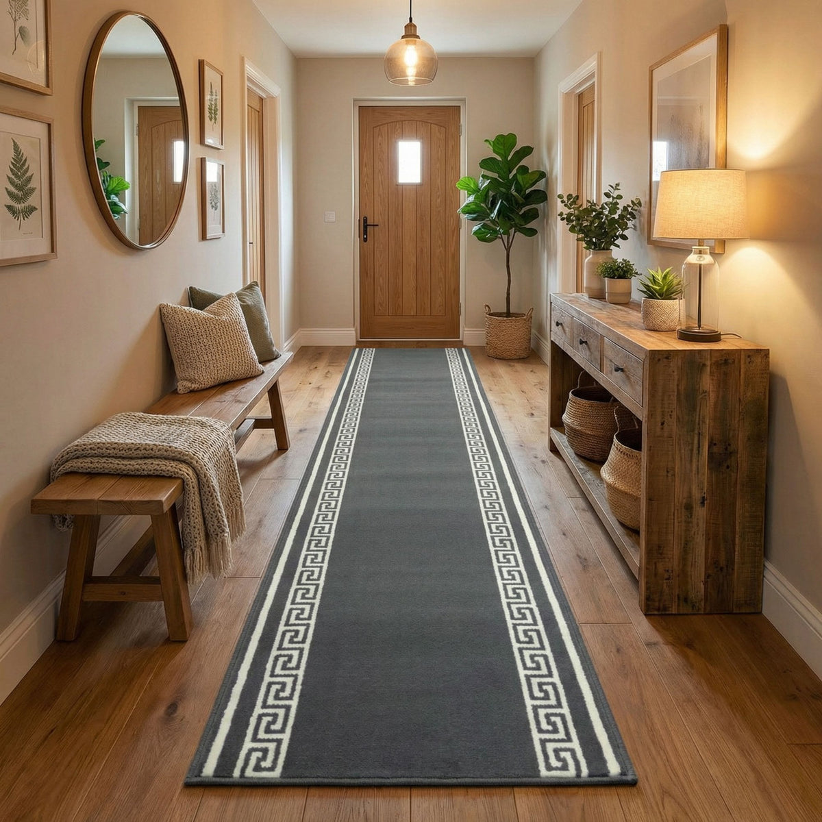 Key Grey  Hall Runner