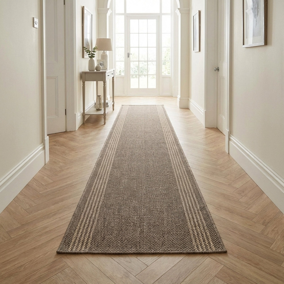 Natura Tweed Beige  Hall Runner