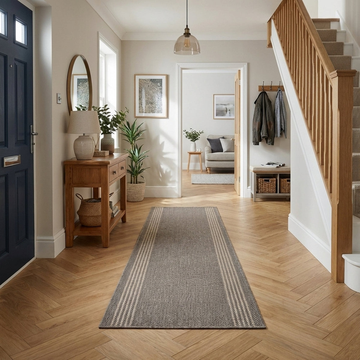 Natura Tweed Beige  Hall Runner