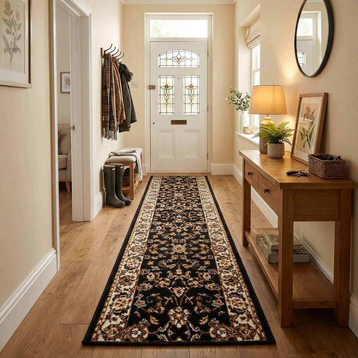 Persian Black  Hall Runner