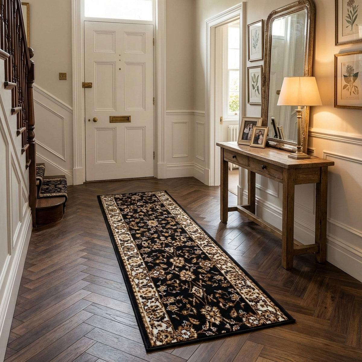 Persian Black  Hall Runner