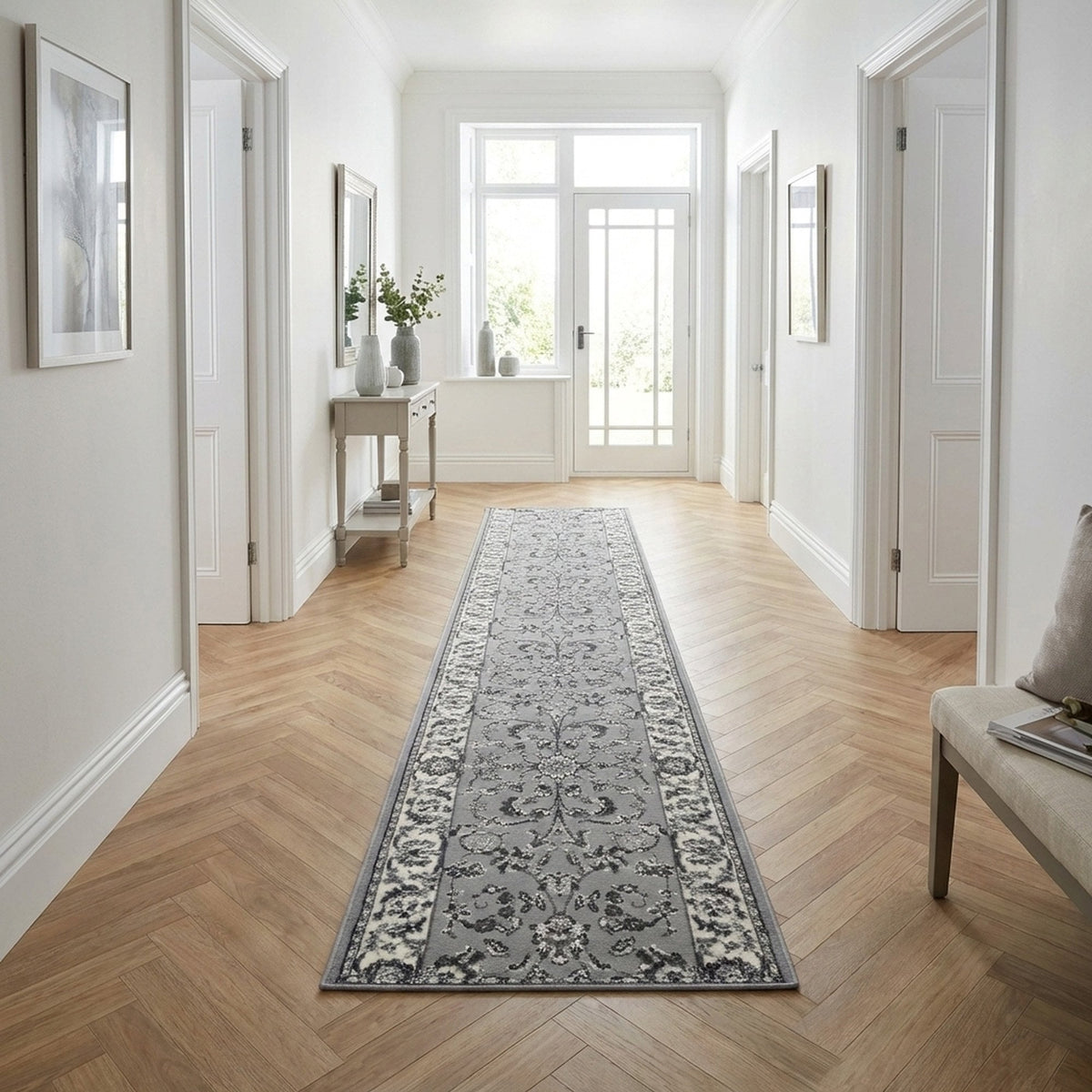 Persian Gray  Rug Runner