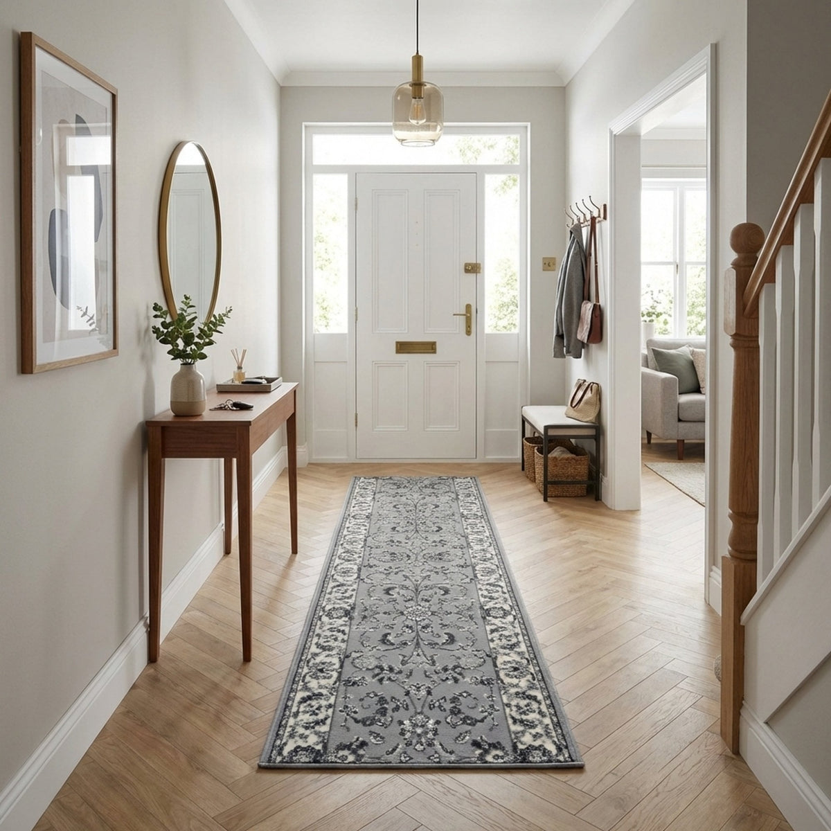 Persian Gray  Rug Runner