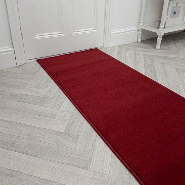 Plain Red  Hall Runner