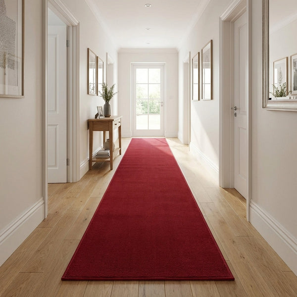 Plain Red  Rug Runner