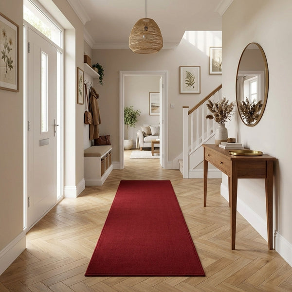Plain Red  Rug Runner