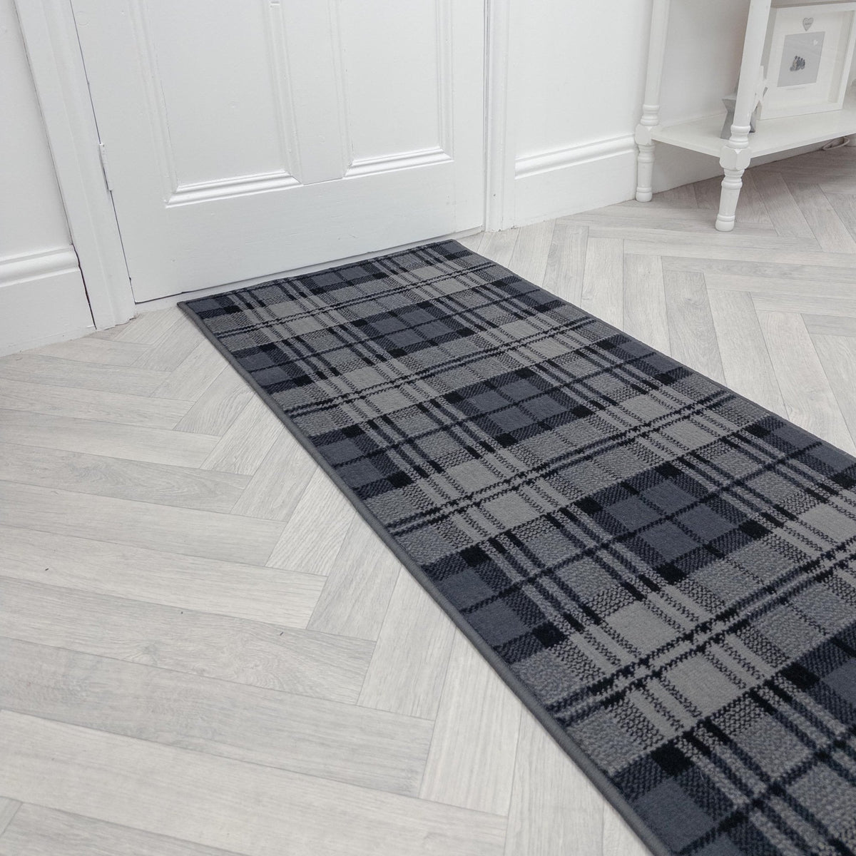Tartan Black  Rug Runner