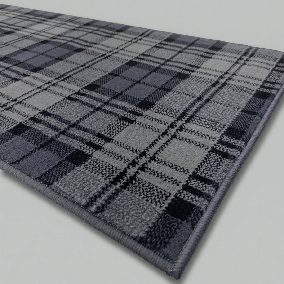 Tartan Schwarz Flurläufer