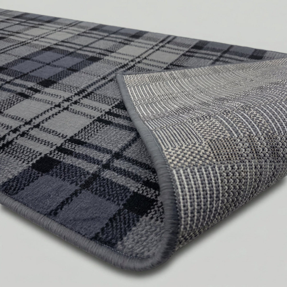 Tartan Schwarz Flurläufer
