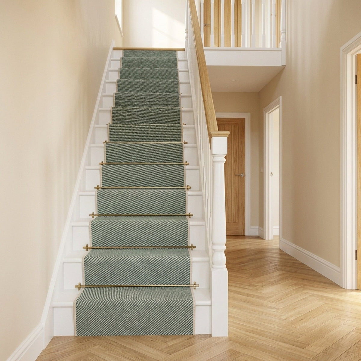 Coastal Green A Stair Runner