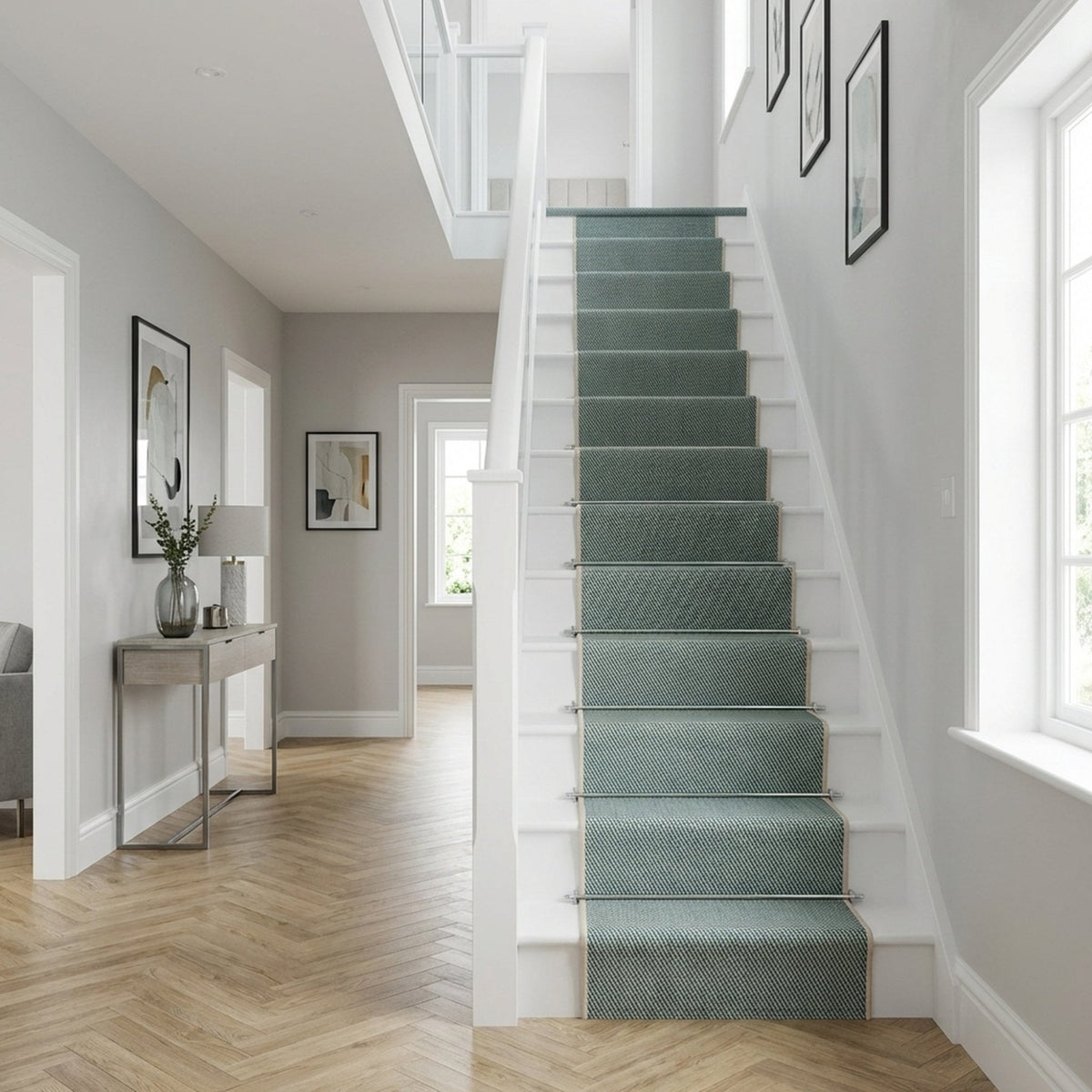 Coastal Green A Stair Runner