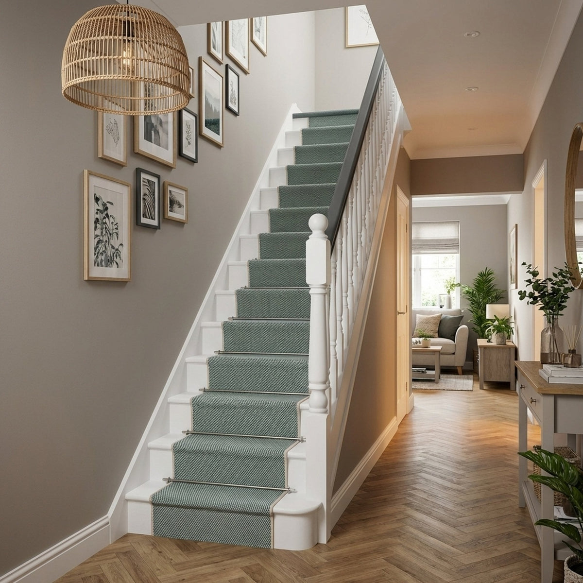 Coastal Green A Stair Runner