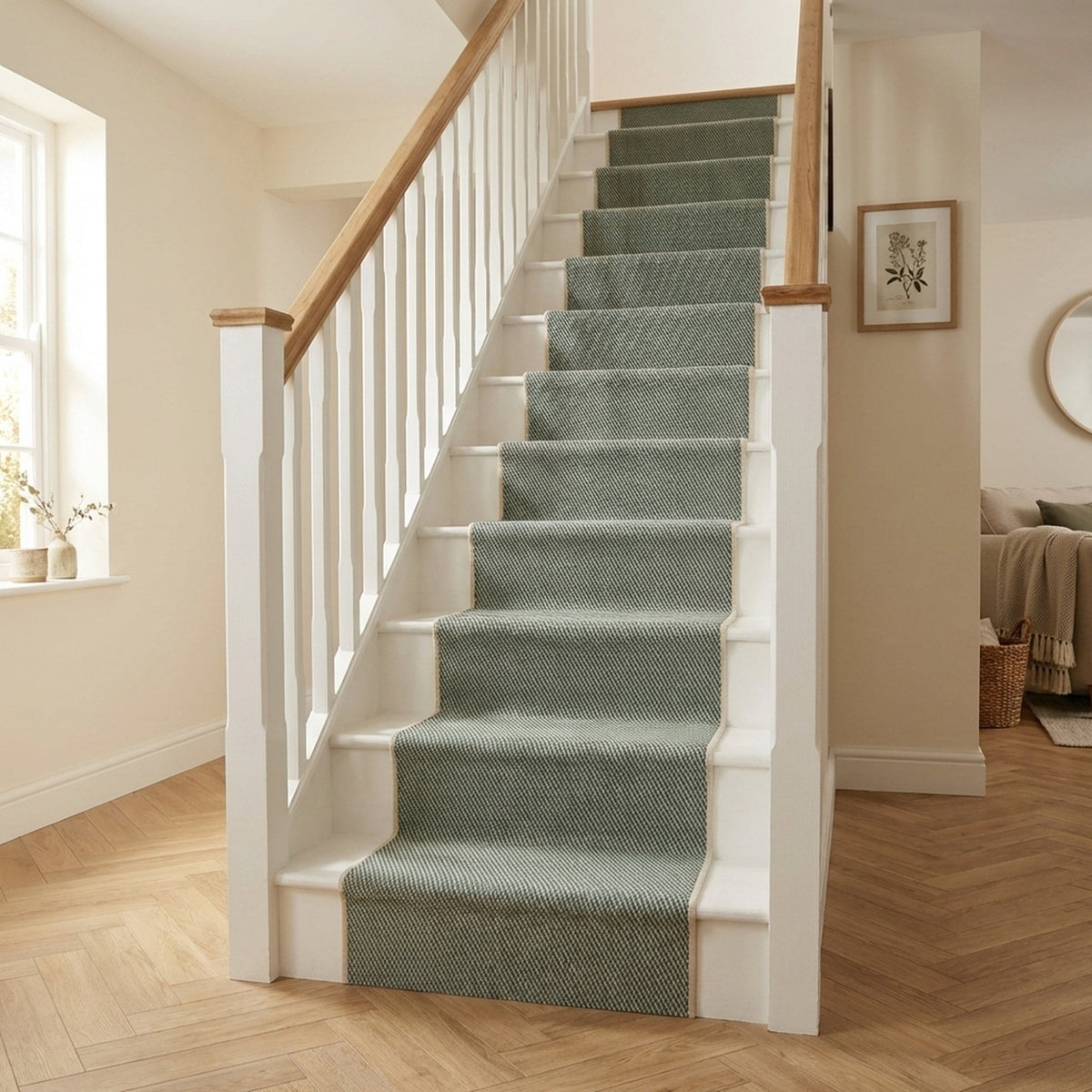 Coastal Green A Stair Runner