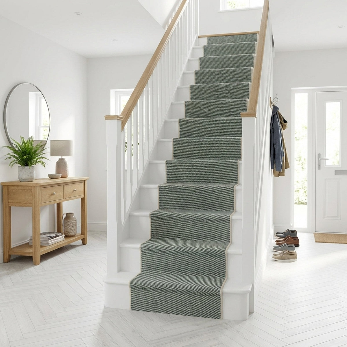 Coastal Green A Stair Runner