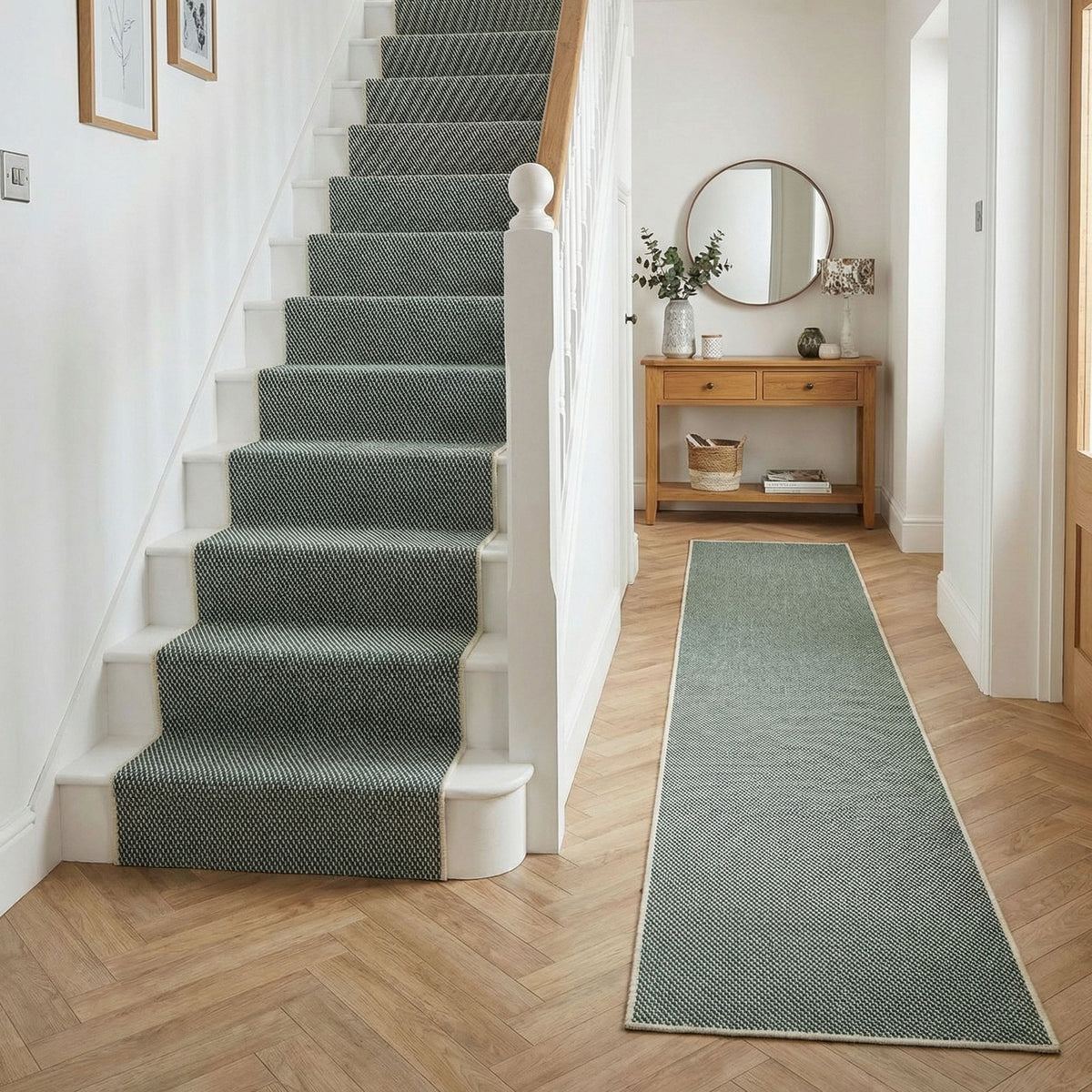 Coastal Green A Stair Runner