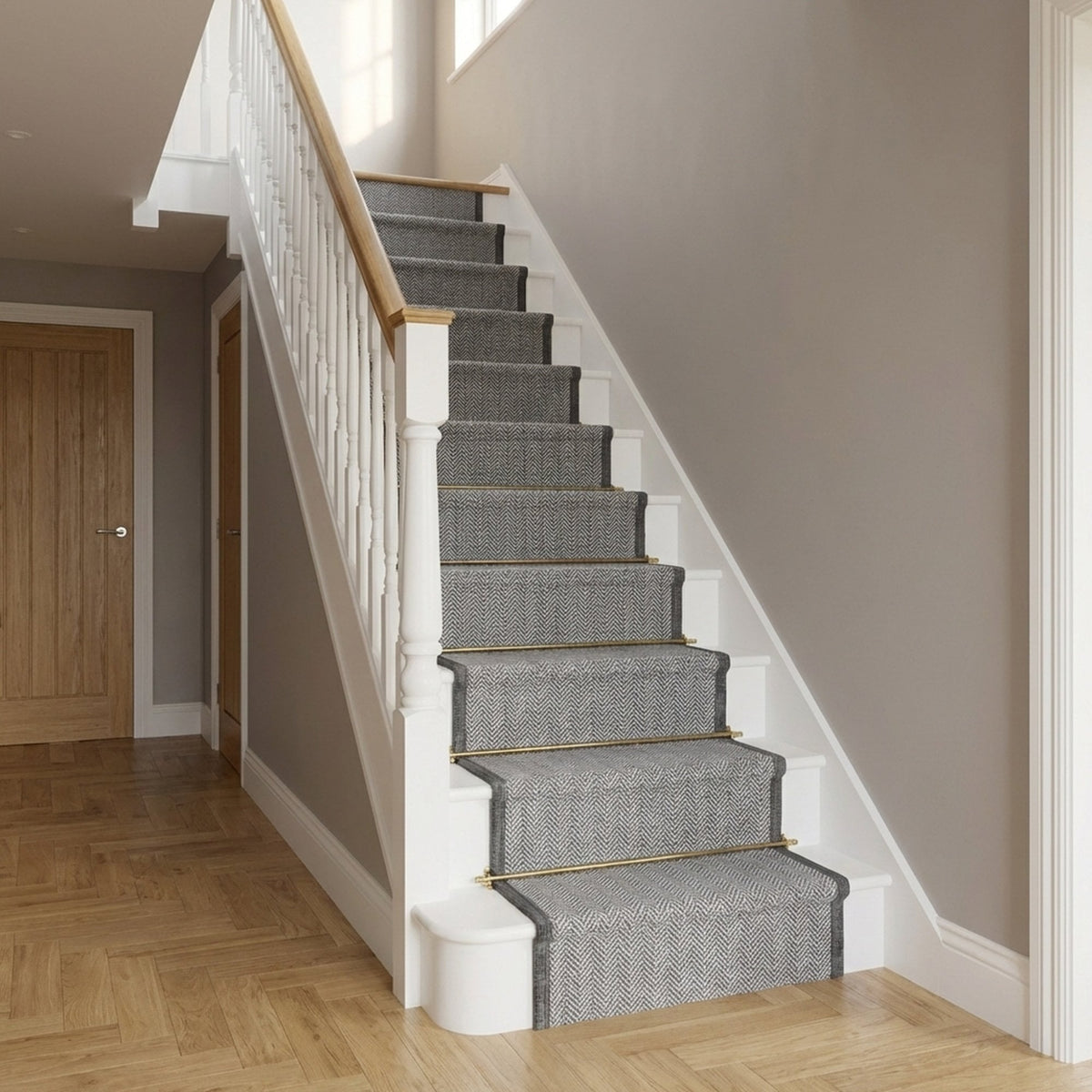 Illusion Grey A Stair Runner