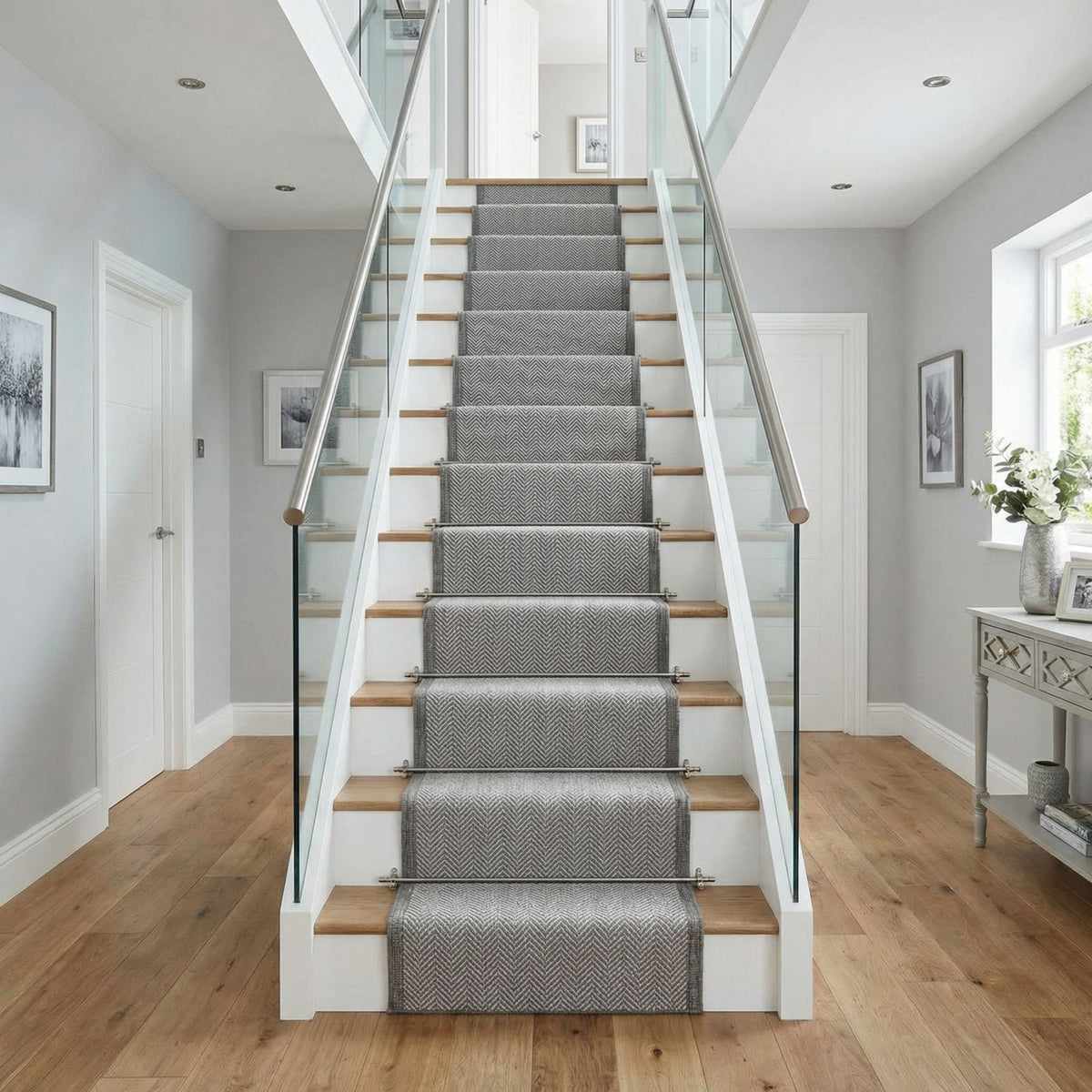 Illusion Grey A Stair Runner