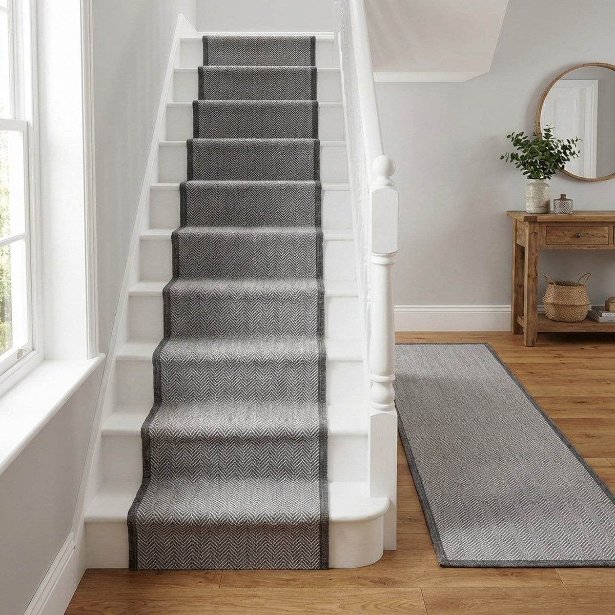 Illusion Grey A Stair Runner