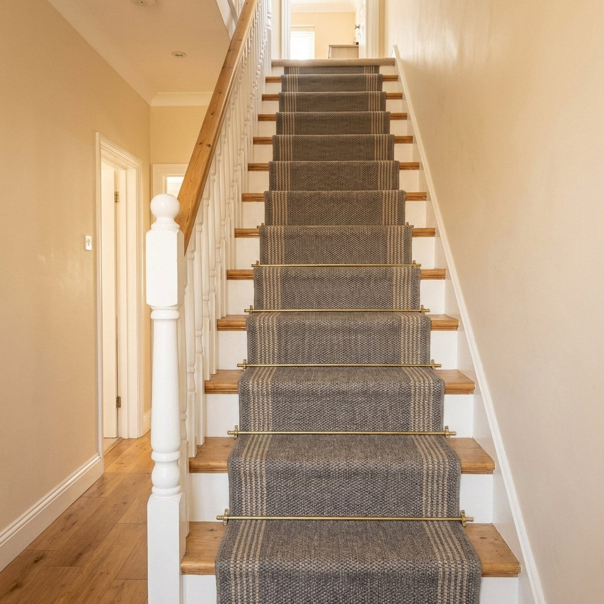 Natura Tweed Beige Stair Runner