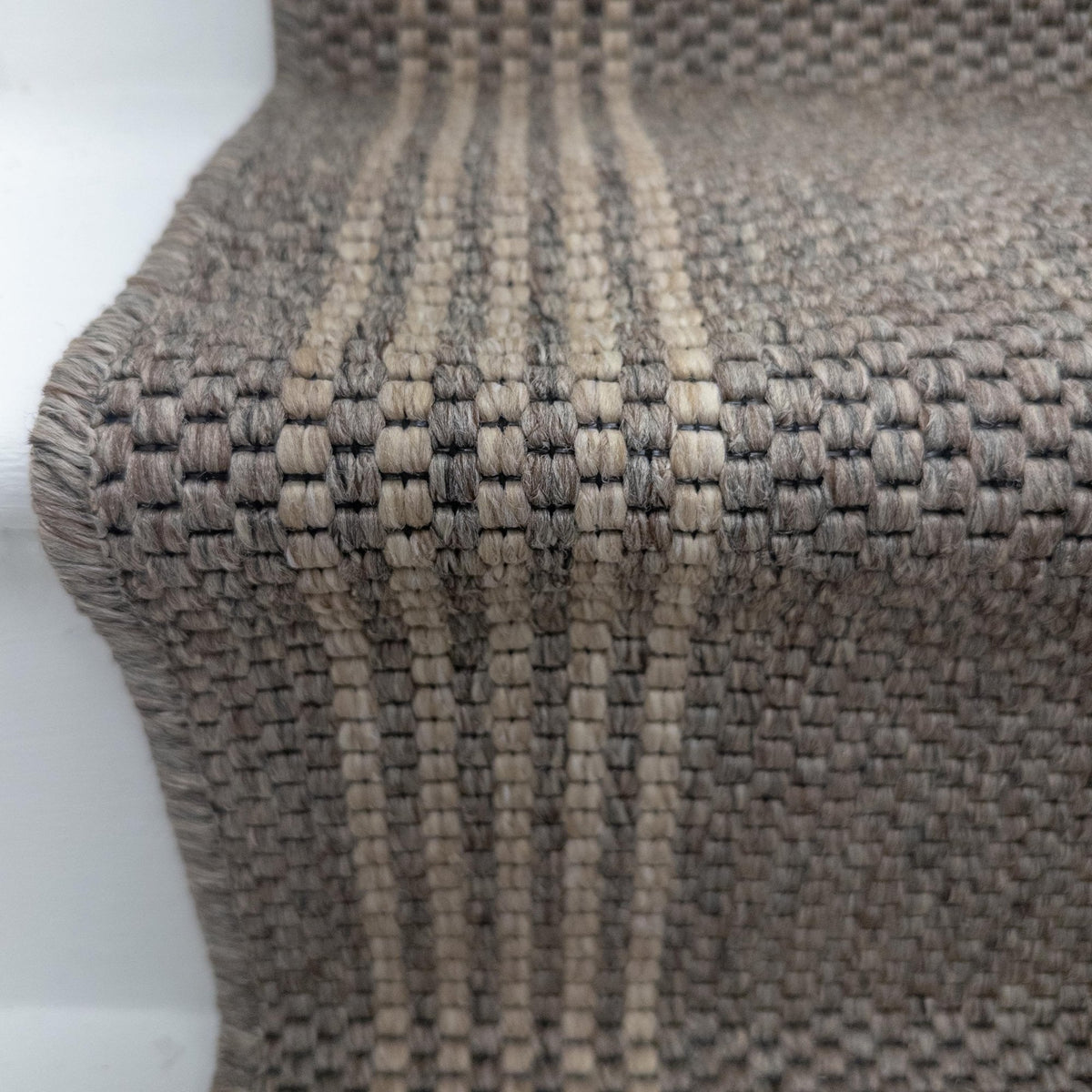 Natura Tweed Beige Stair Runner